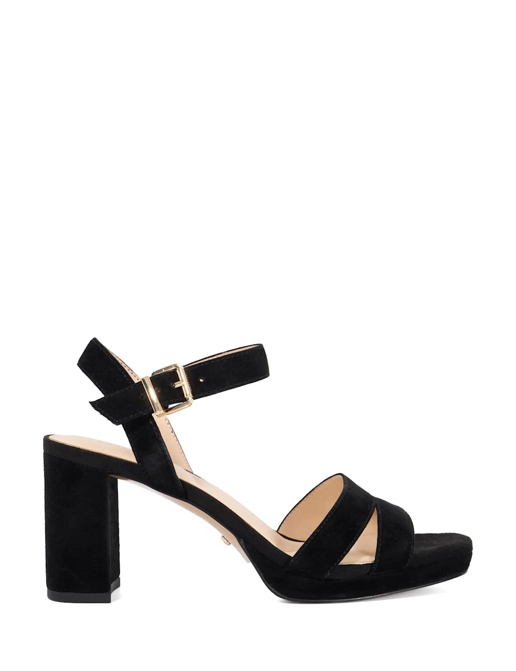 Dune London Women's Sparkle Block Heel Sandals - 3 - Black - Available at M&S