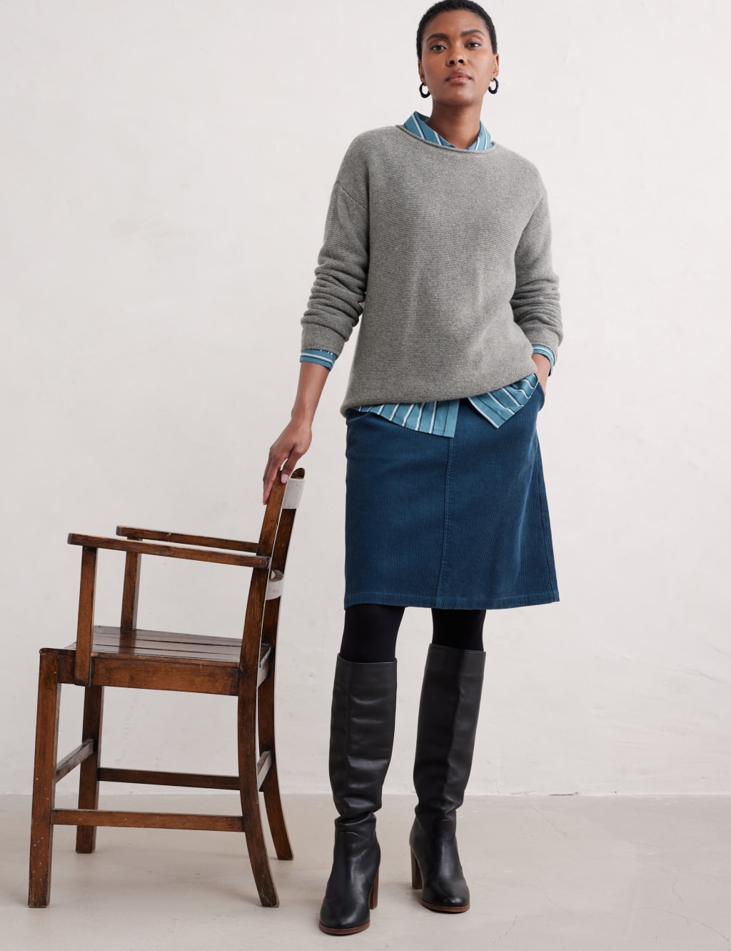 Navy Skirts at M S IE