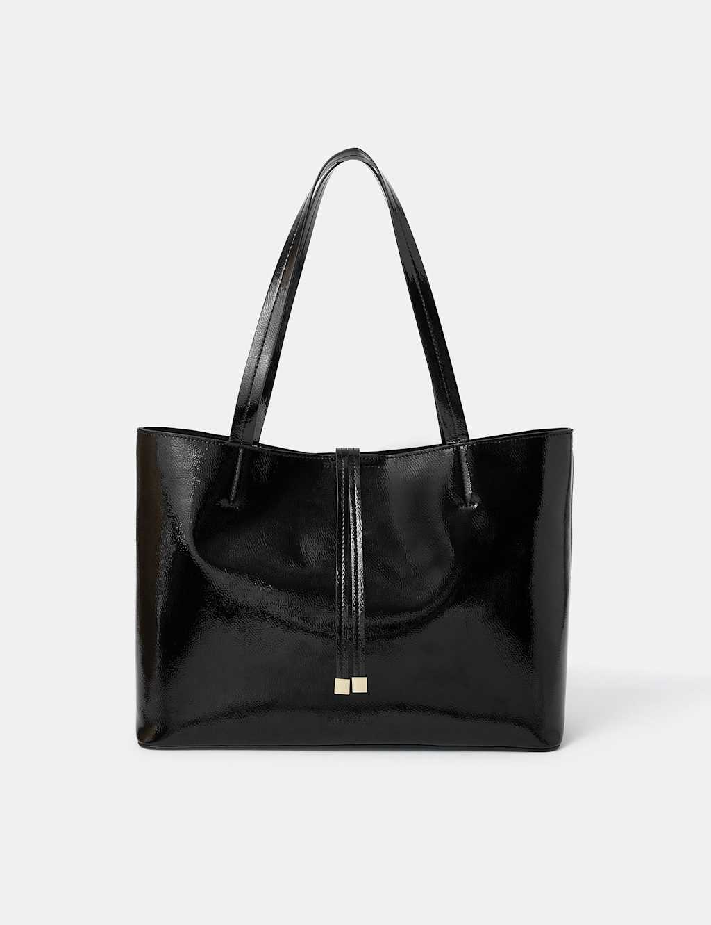 ACCESSORIZE Patent Tote Bag Black