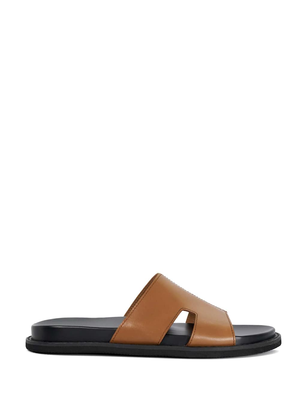 Dune London Men's Leather Cut Out Sandals - 10 - Tan - Available at M&S