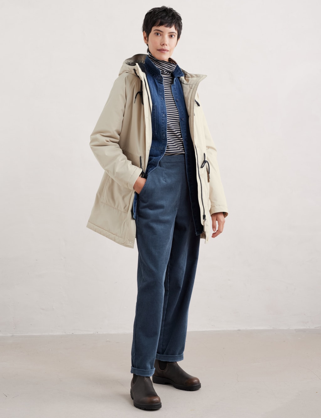 Cotton Rich Showerproof Longline Raincoat