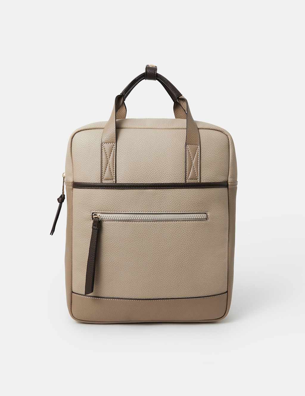 ACCESSORIZE Faux Leather Backpack Cream Mix