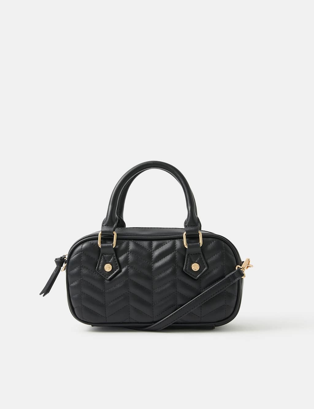 ACCESSORIZE Quilted Handheld Grab Bag Black