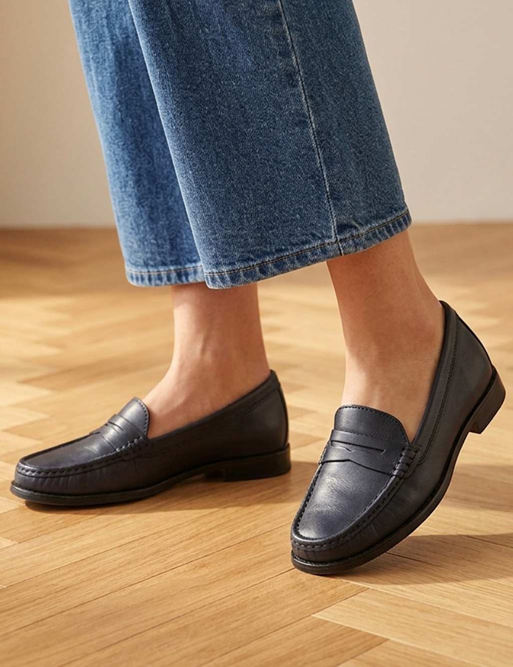 Jones Bootmaker Women's Suede Loafers - 4 - Navy - Available at M&S