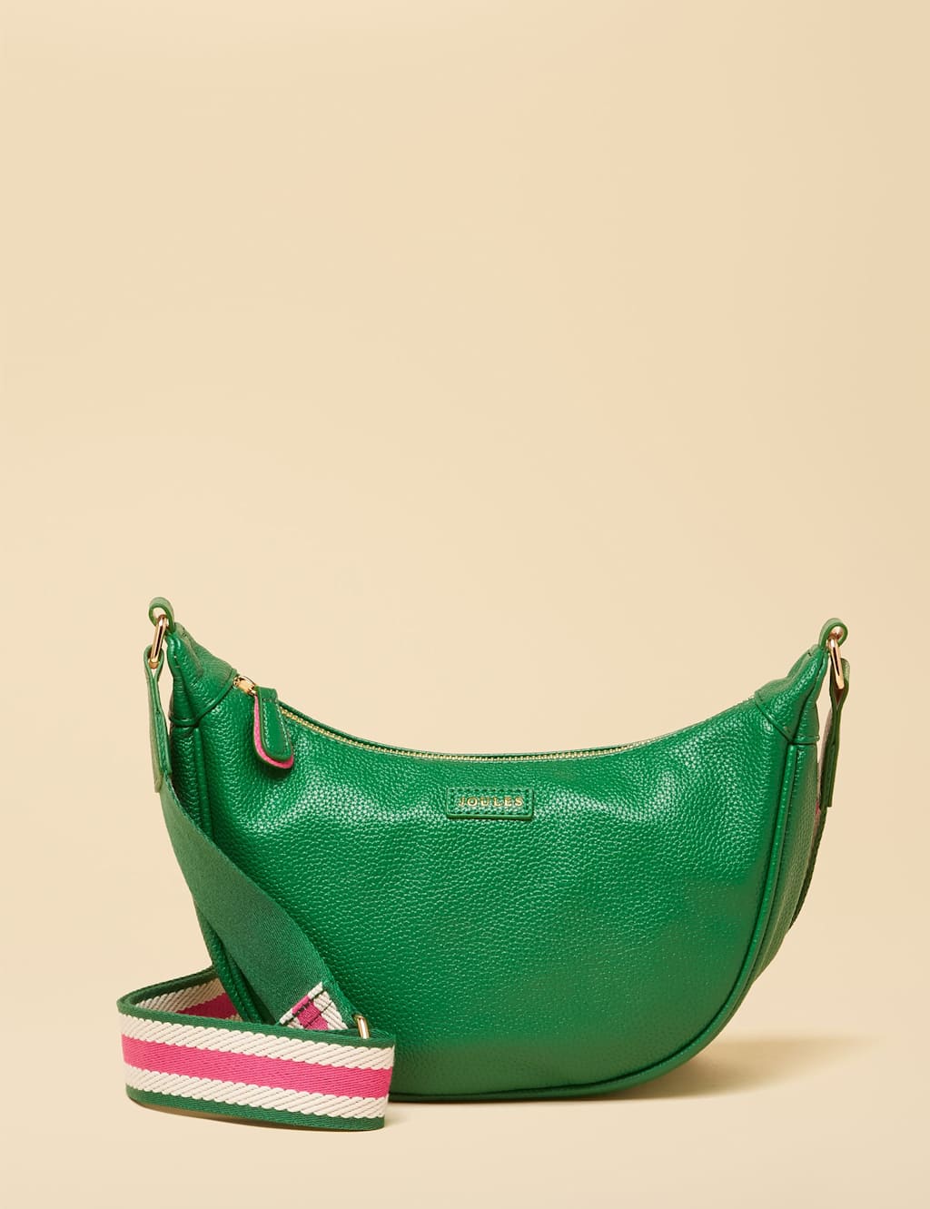 Joules Women's Faux Leather Moon Cross Body Bag - Green - Available at M&S