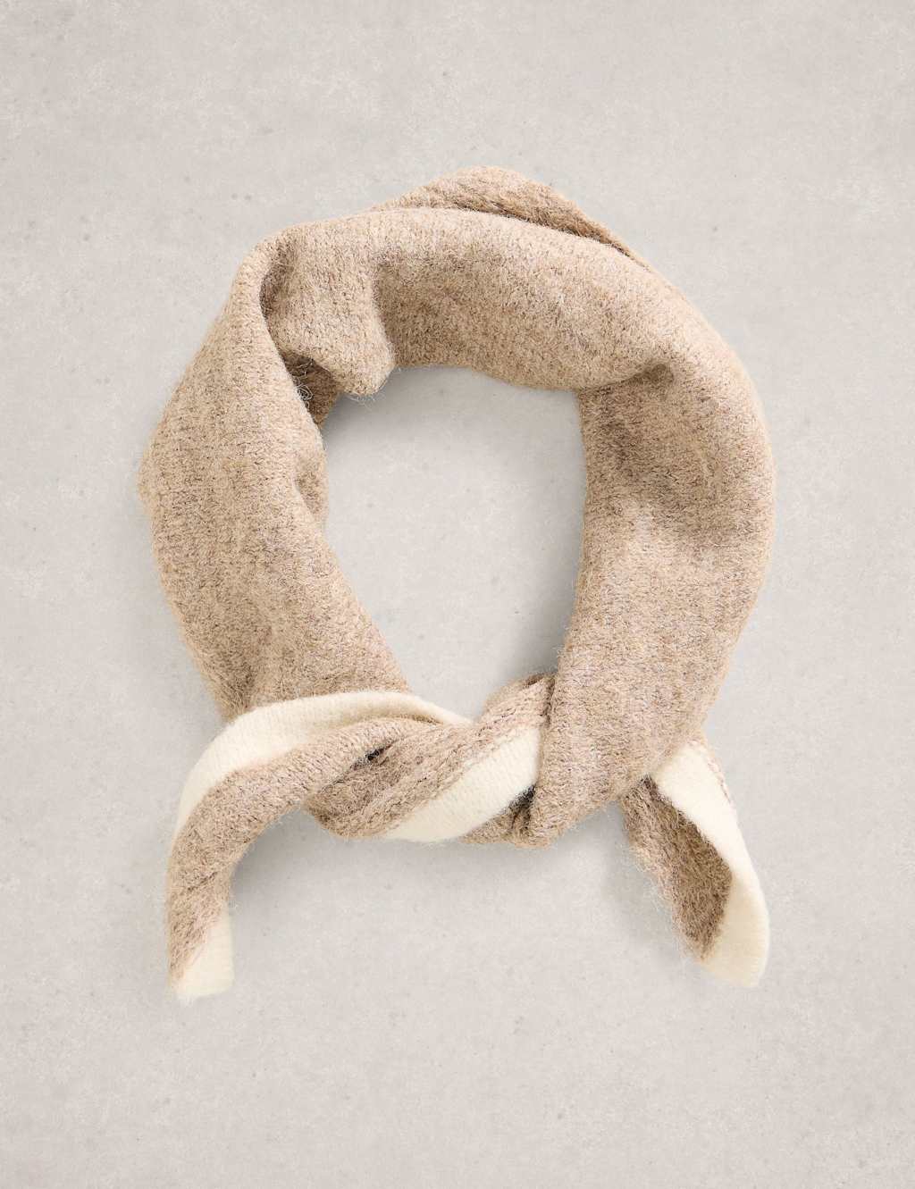White Stuff Textured Triangle Scarf Natural