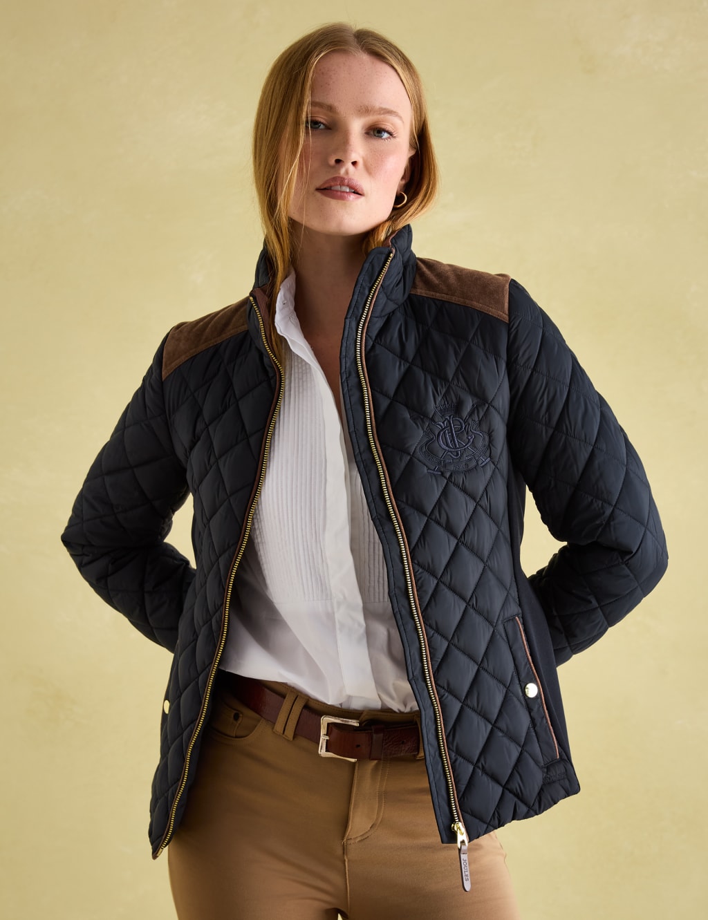 Quilted Funnel Neck Jacket