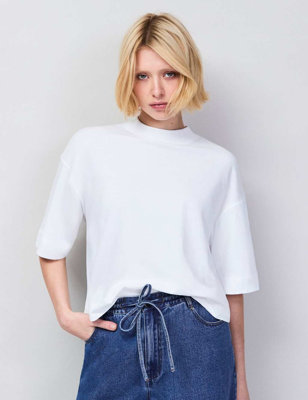 Ro&Zo Women's Pure Cotton T-Shirt - Small - White - Available at M&S