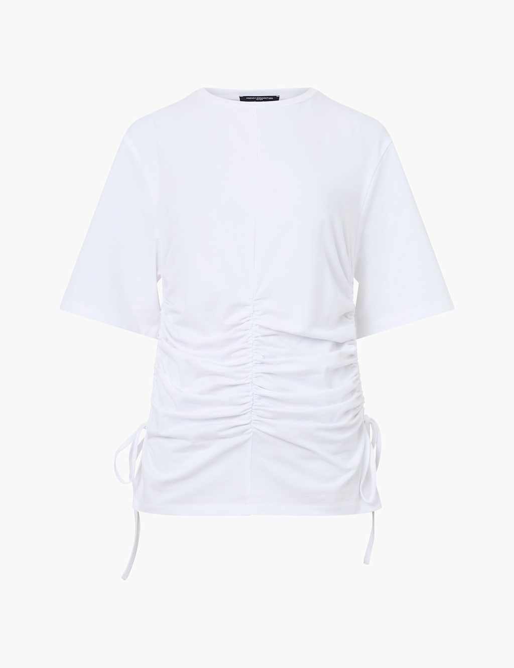 Pure Cotton Ruched Tie Side T-Shirt