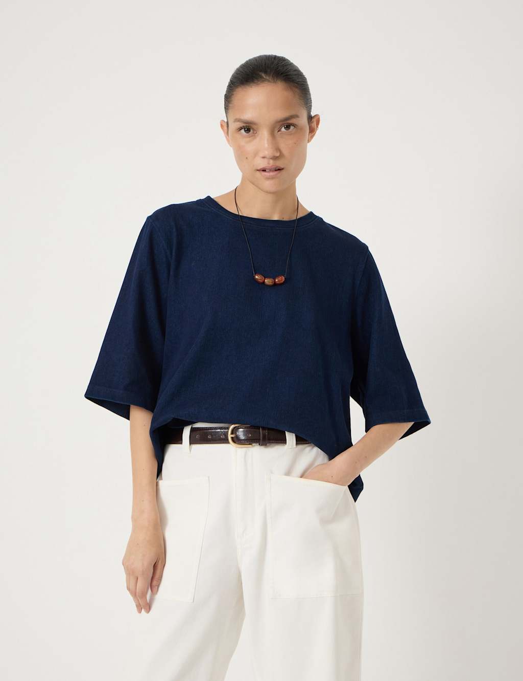 Hush Women's Denim T-Shirt - Medium-Large - Available at M&S