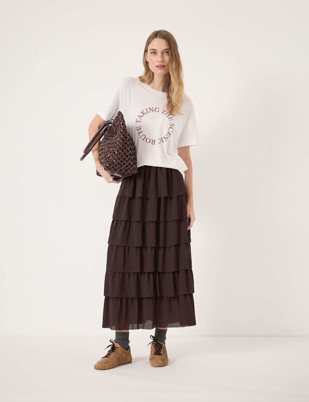 Hush Women's Taking The Scenic Route Graphic T-Shirt - Medium-Large - White - Available at M&S