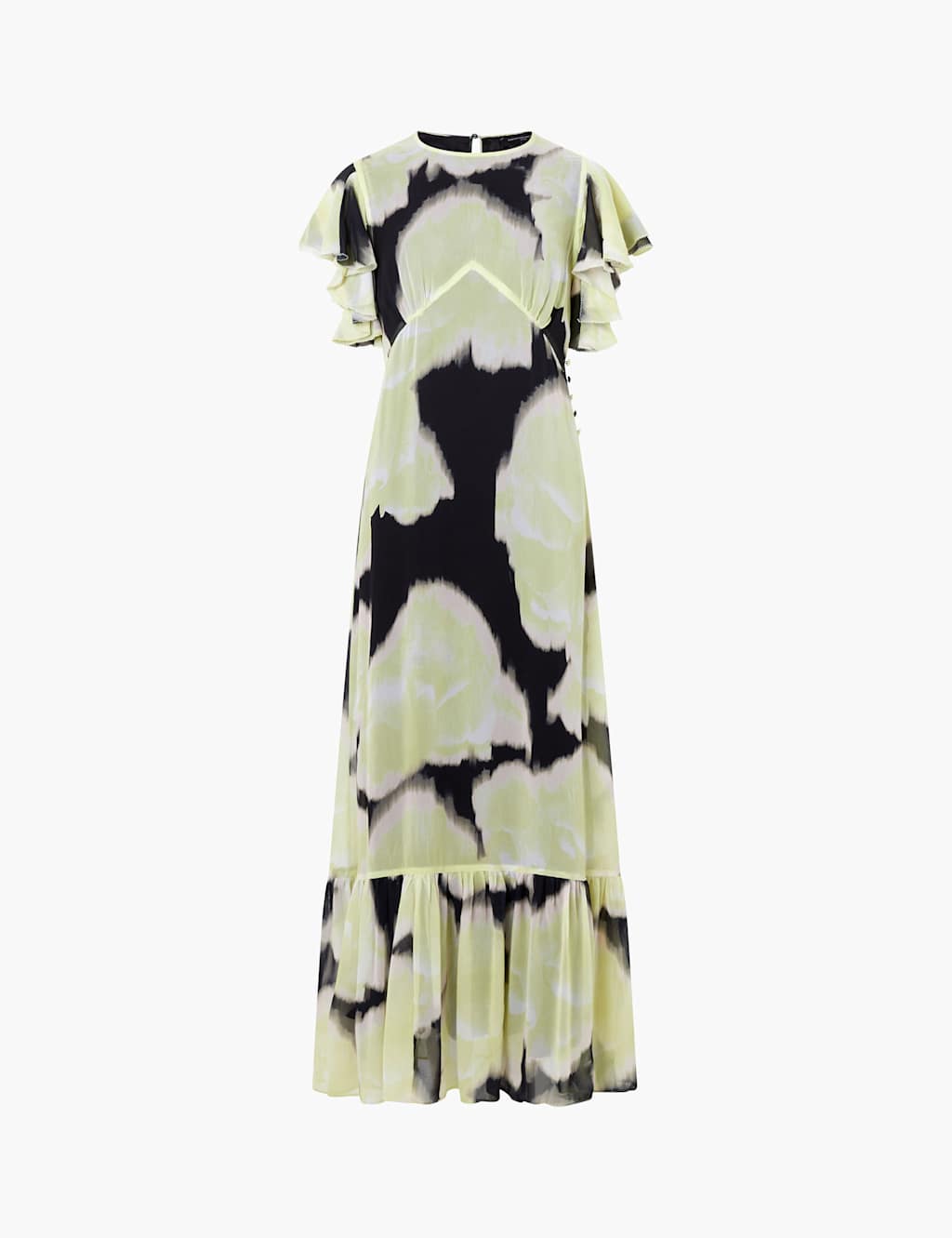 Chiffon Printed Maxi Tiered Dress