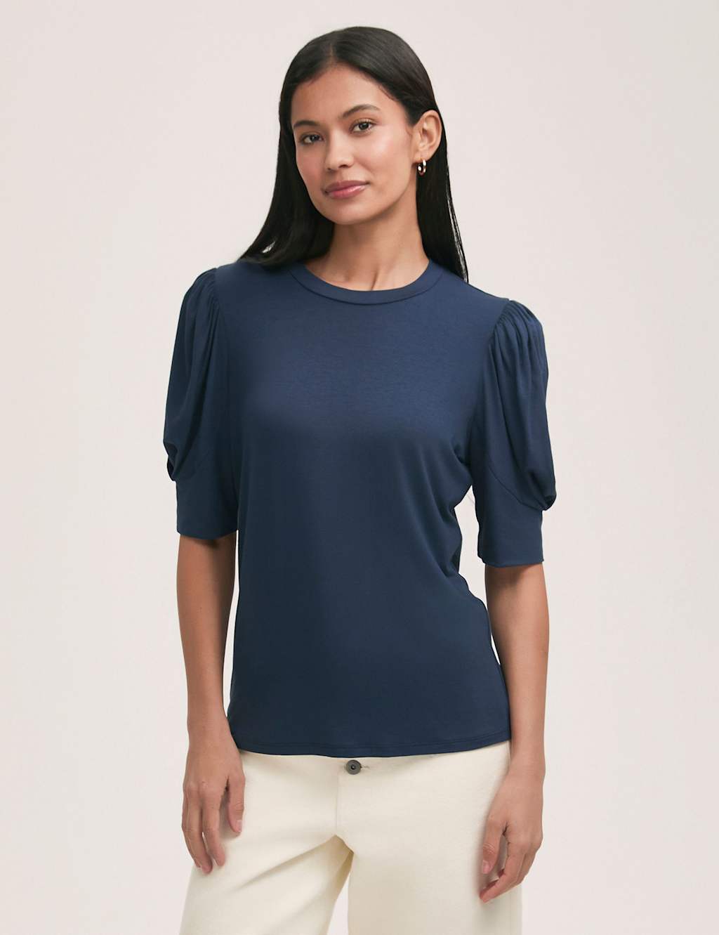 Jersey Puff Sleeve Top