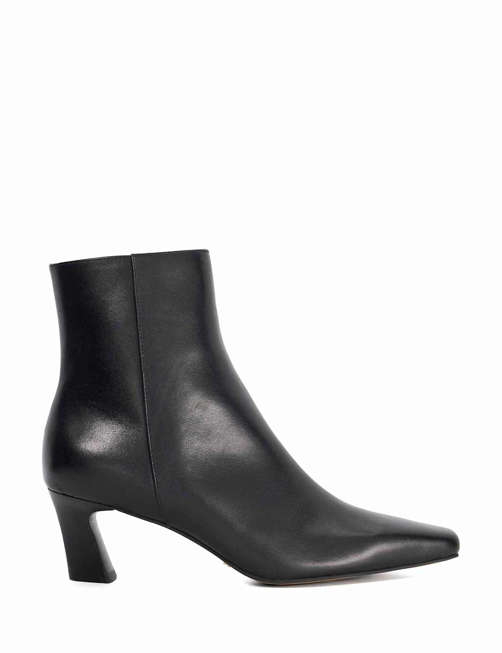 Dune London Women's Leather Block Heel Pointed Toe Ankle Boots - 5 - Black, Black