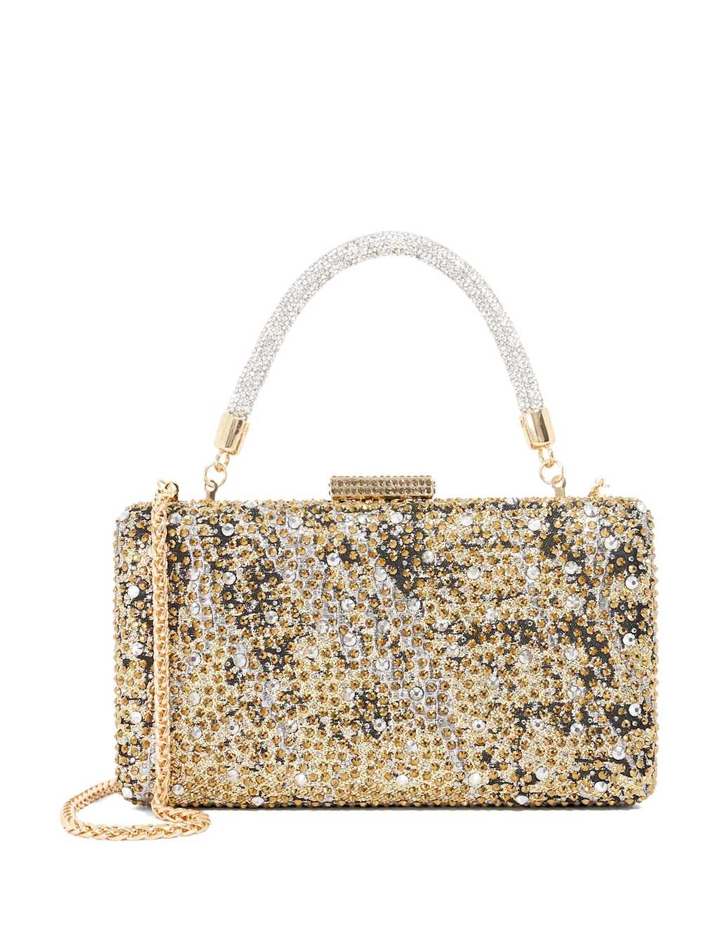 Dune London Embellished Clutch Bag Black