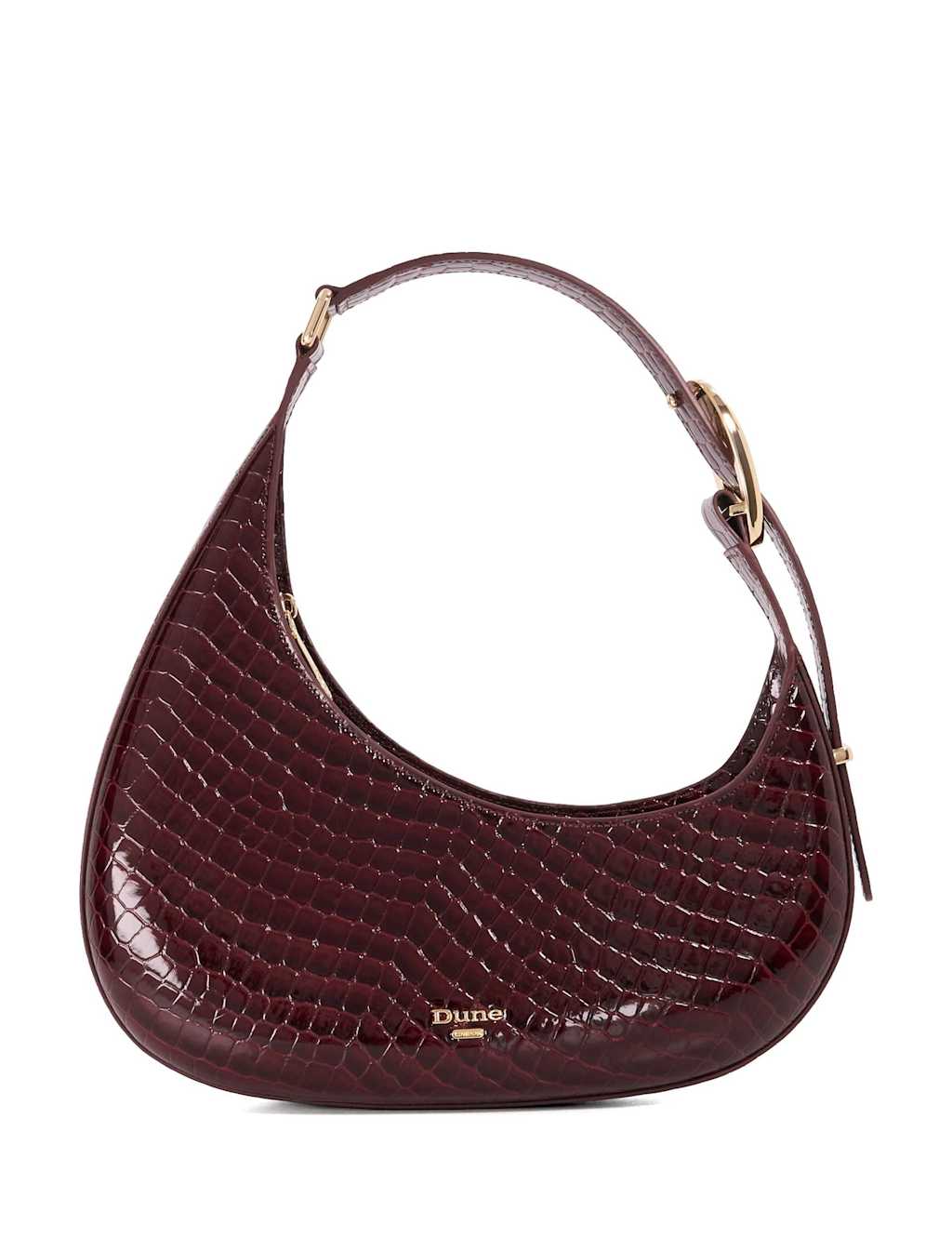 Dune London Leather Shoulder Bag Dark Burgundy