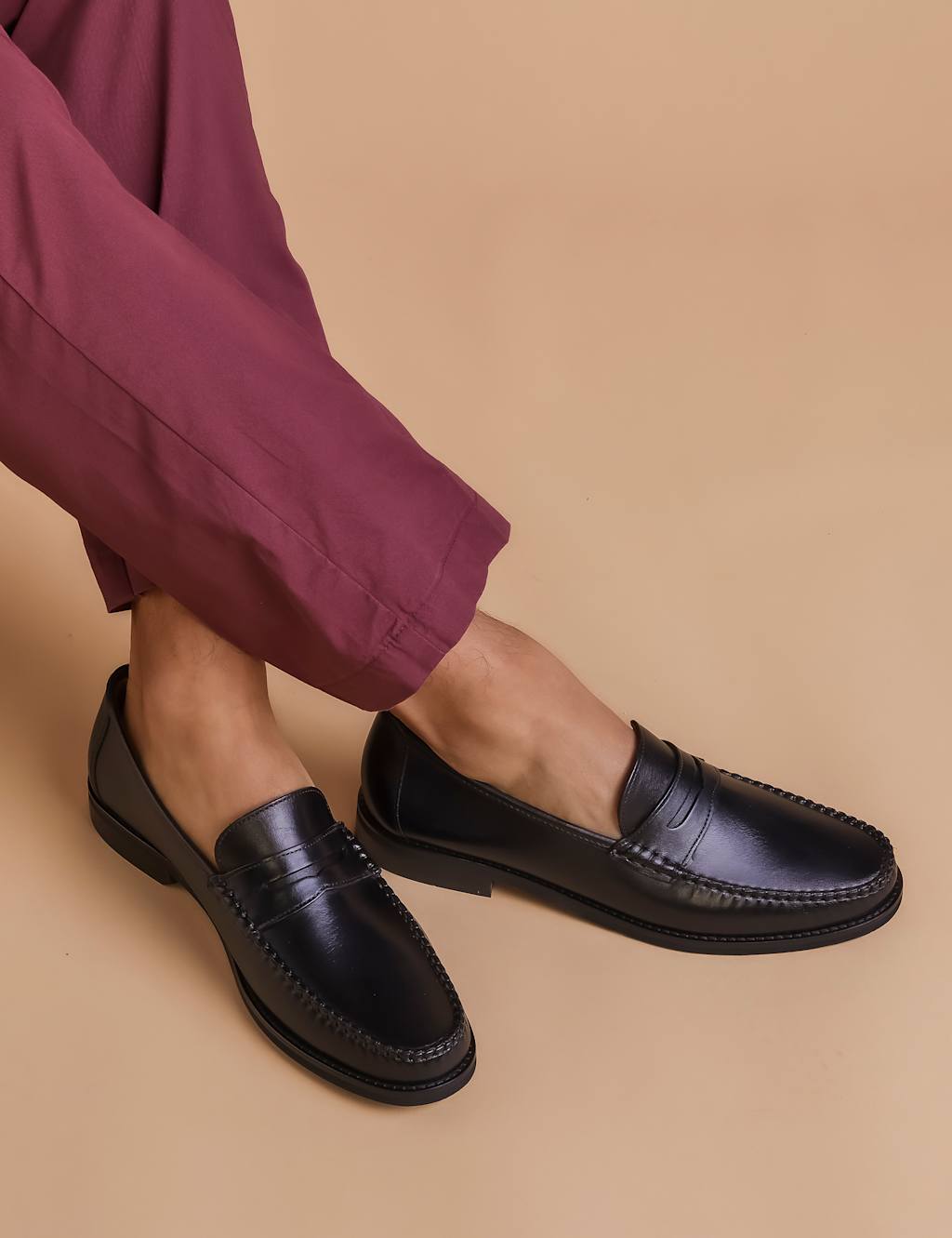 Leather Slip-On Loafers