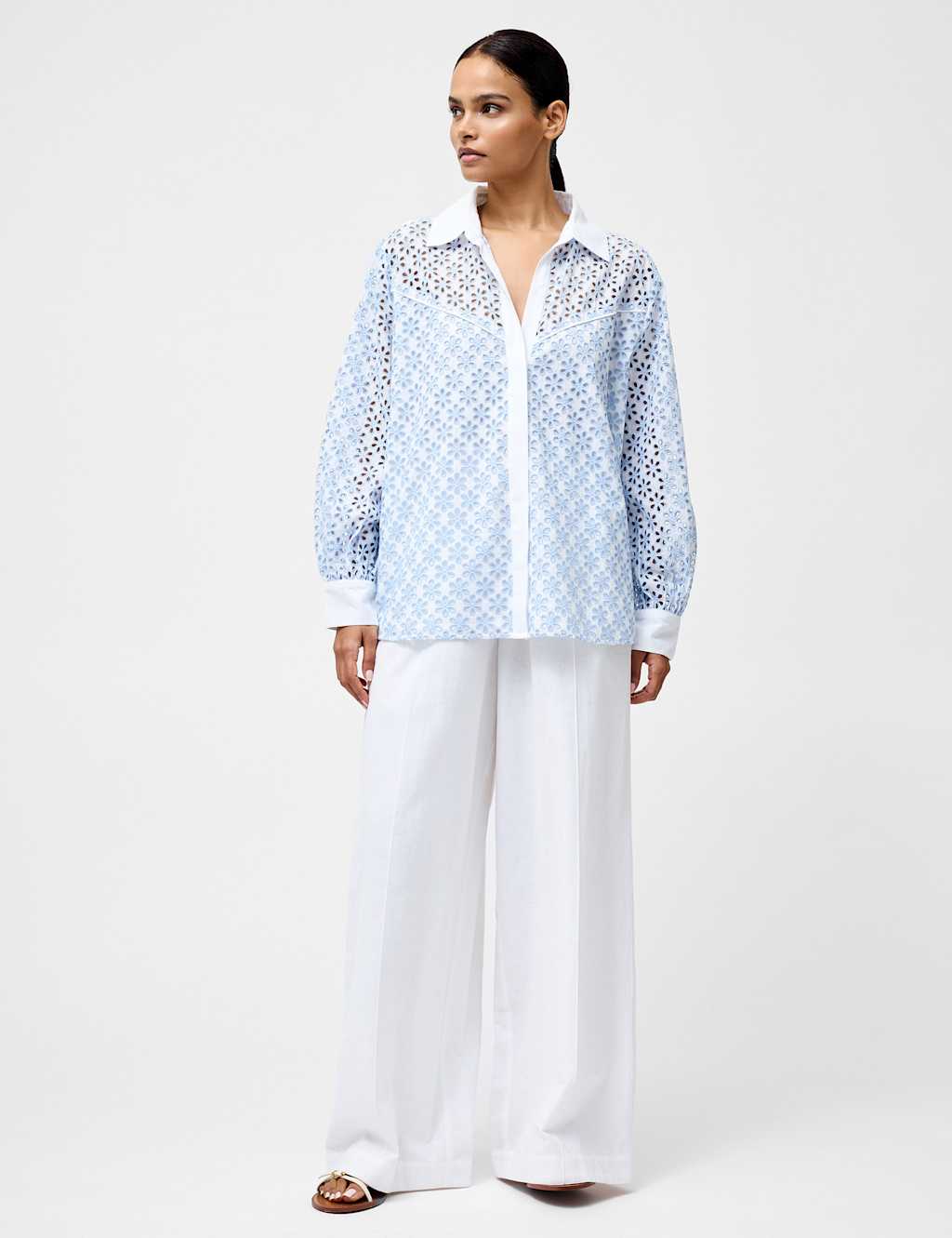 Pure Cotton Embroidered Shirt