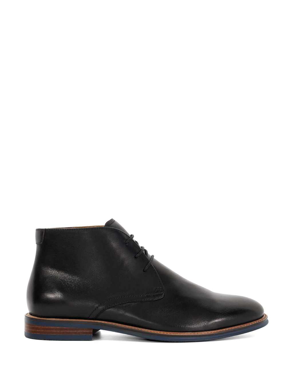 Dune London Leather Lace Up Boot Black