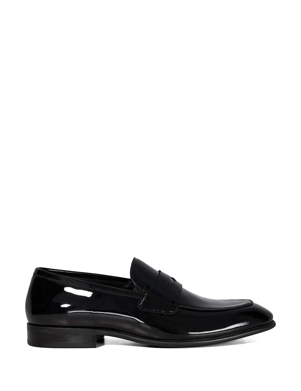Dune London Patent Slip-On Loafers Black