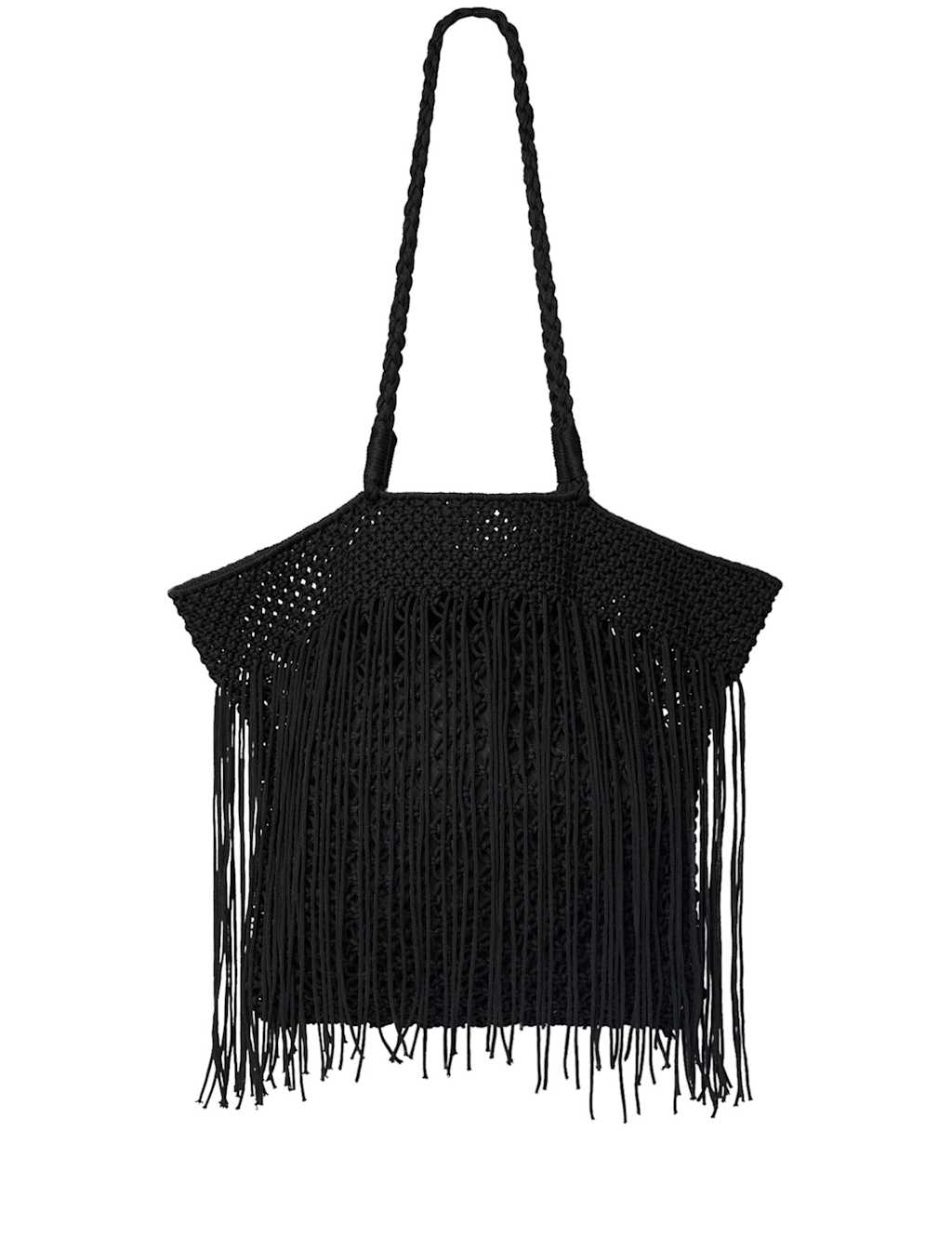 Whistles Women's Woven Fringed Tote Bag - Black - Available at M&S