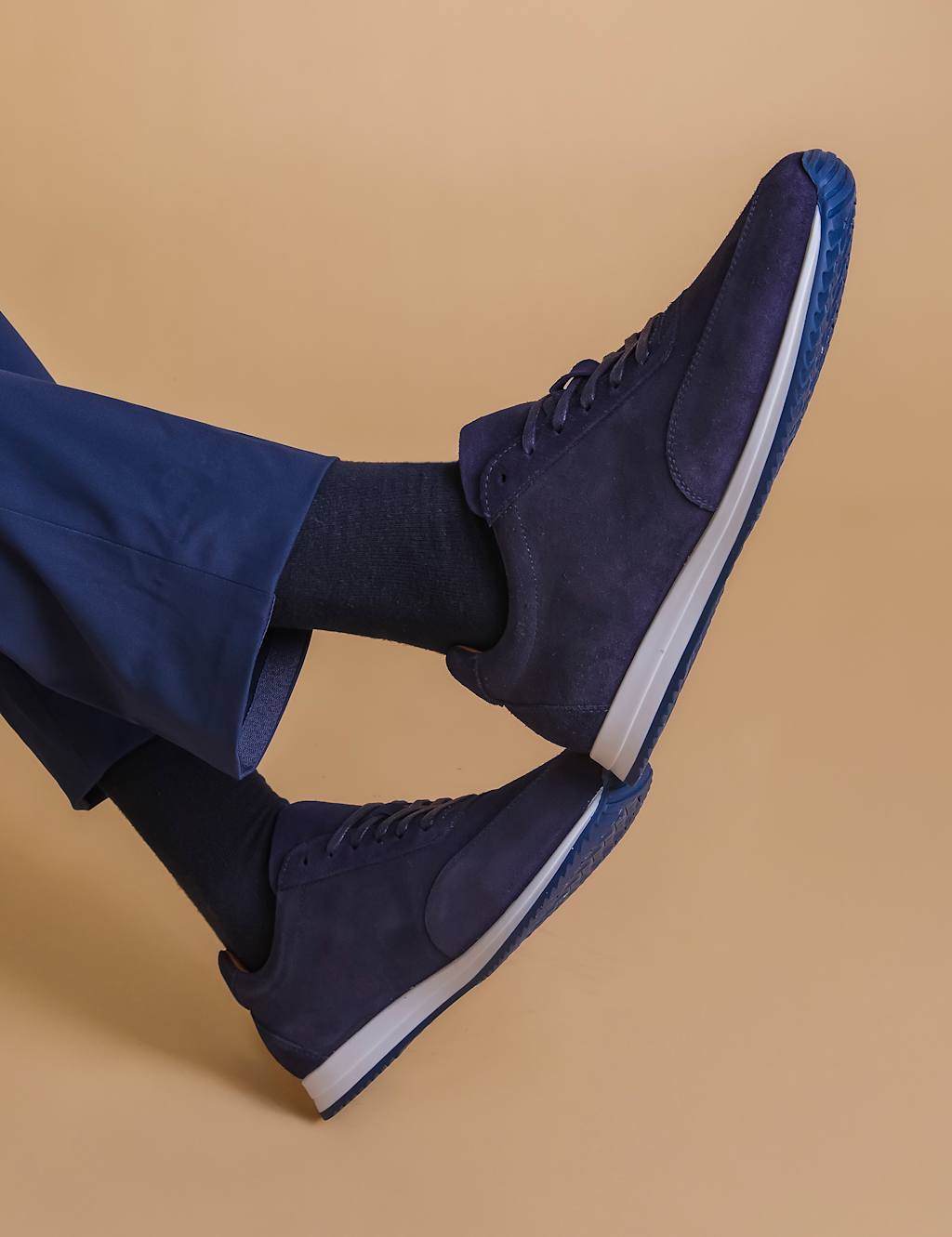 Suede Lace Up Trainers
