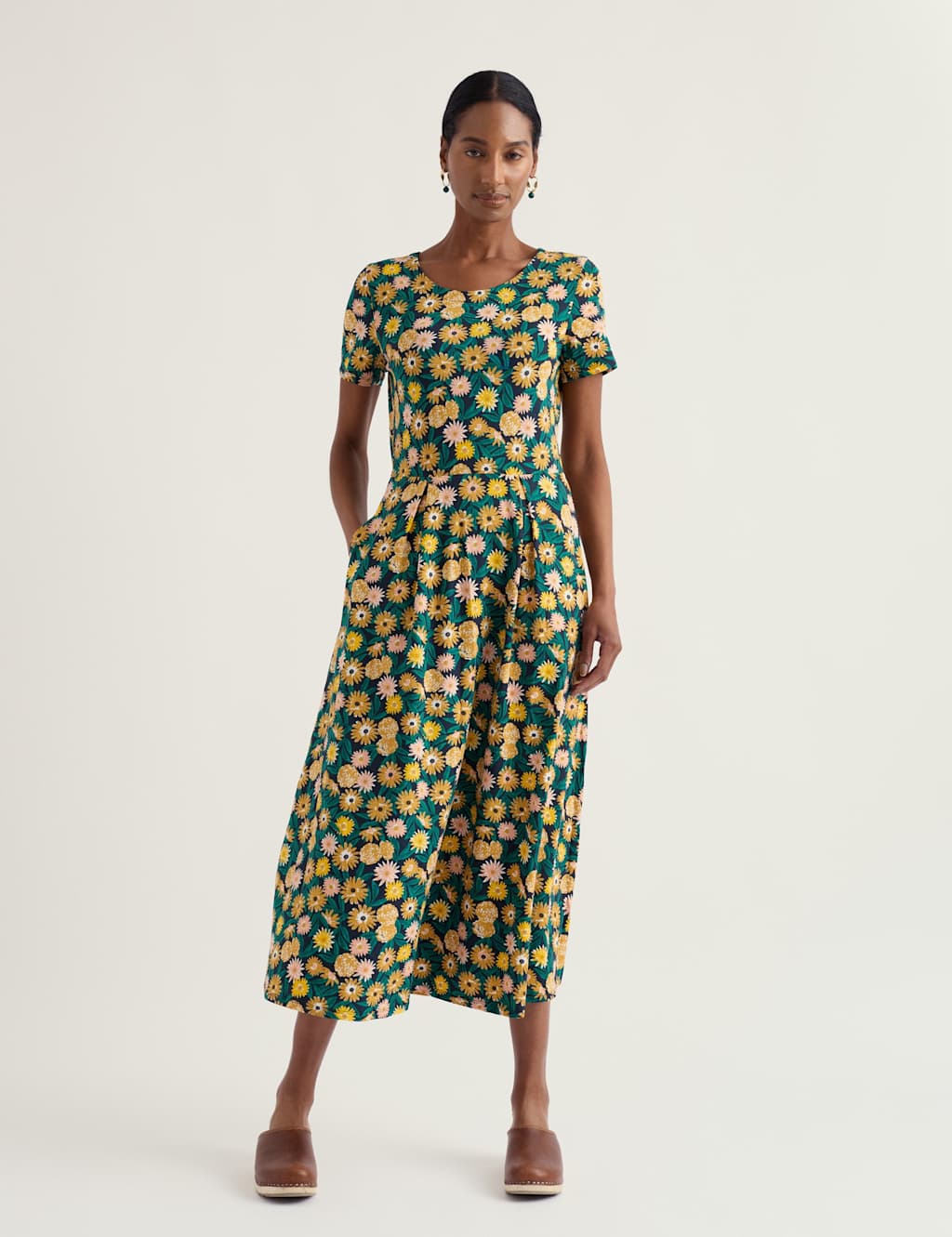 Seasalt Cornwall Women's Cotton Rich Printed Midi Waisted Dress - 20 - Multi - Available at M&S