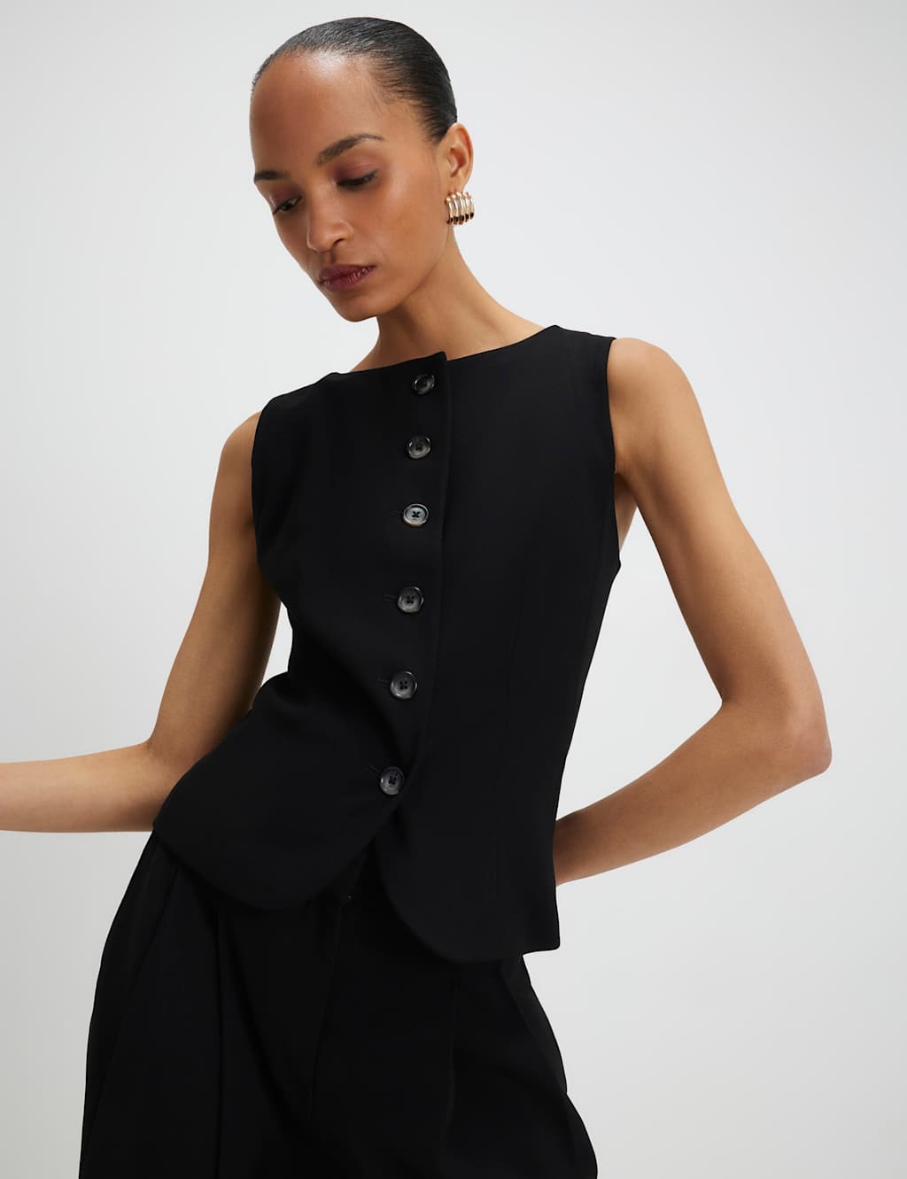 River Island Women's Tailored Waistcoat - 18 - Black - Available at M&S