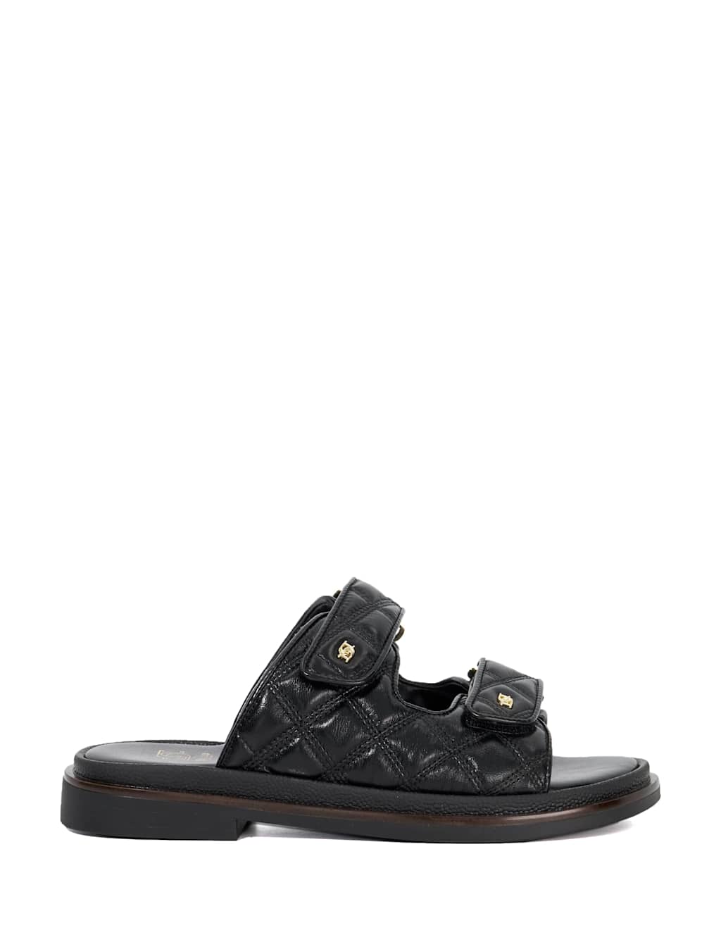 Leather Buckle Flat Sandals
