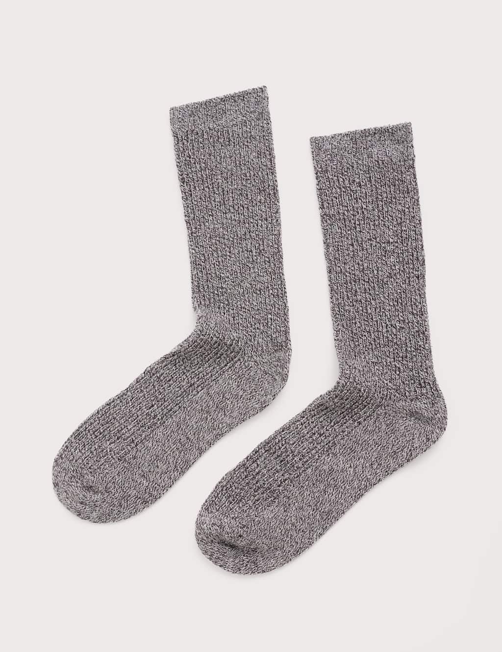 Seasalt Cornwall Cotton Rich Ankle High Socks Grey