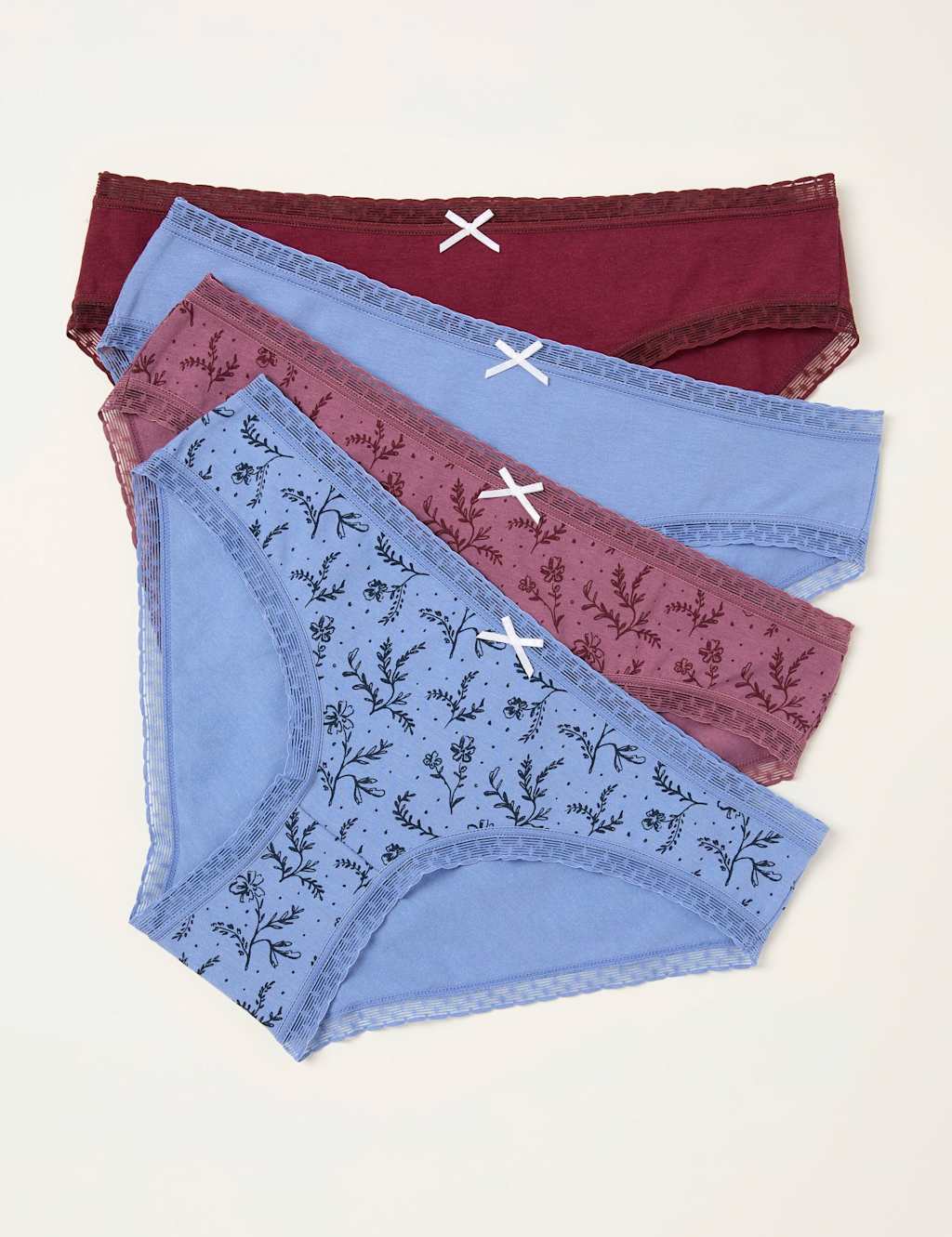 FatFace 4pk Cotton Rich Floral Knickers Multi
