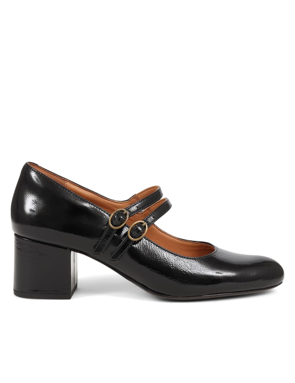 Patent Leather Double Strap Mary Jane Shoes