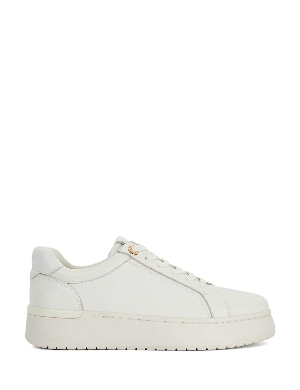 Leather Lace Up Metallic Trainers