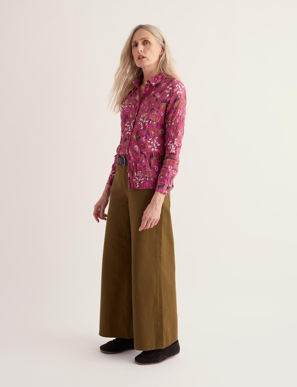 Seasalt Cornwall Women's Pure Cotton Textured Floral Shirt - 16 - Pink Mix - Available at M&S