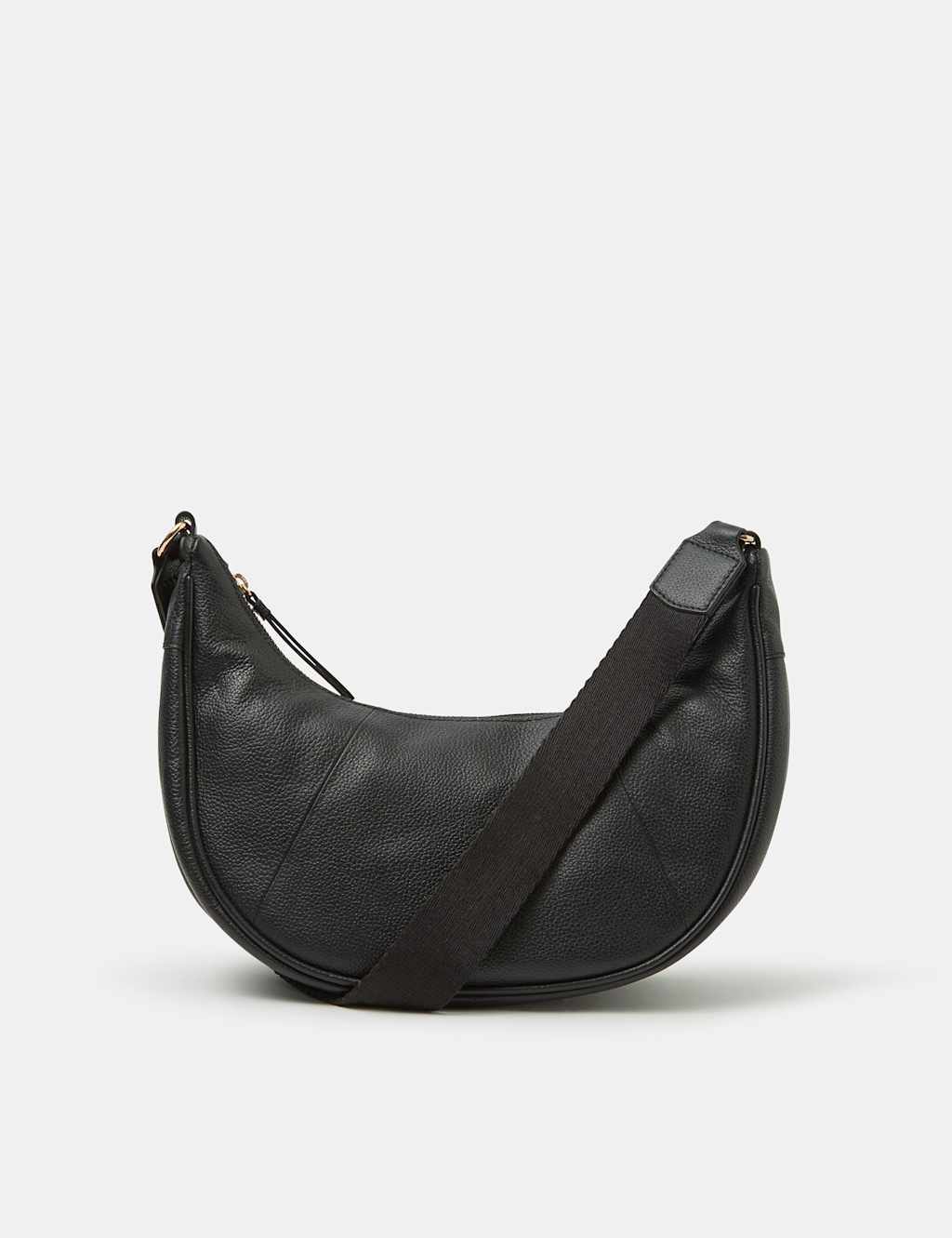 Accessorize Women's Leather Sling Shoulder Bag - Black - Available at M&S