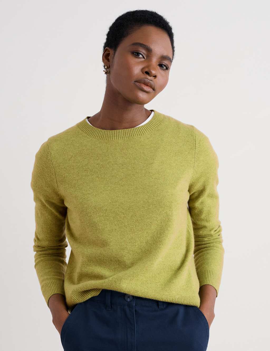Seasalt Cornwall Women's Merino Wool Rich Jumper - 14 - Green, Green,Sage