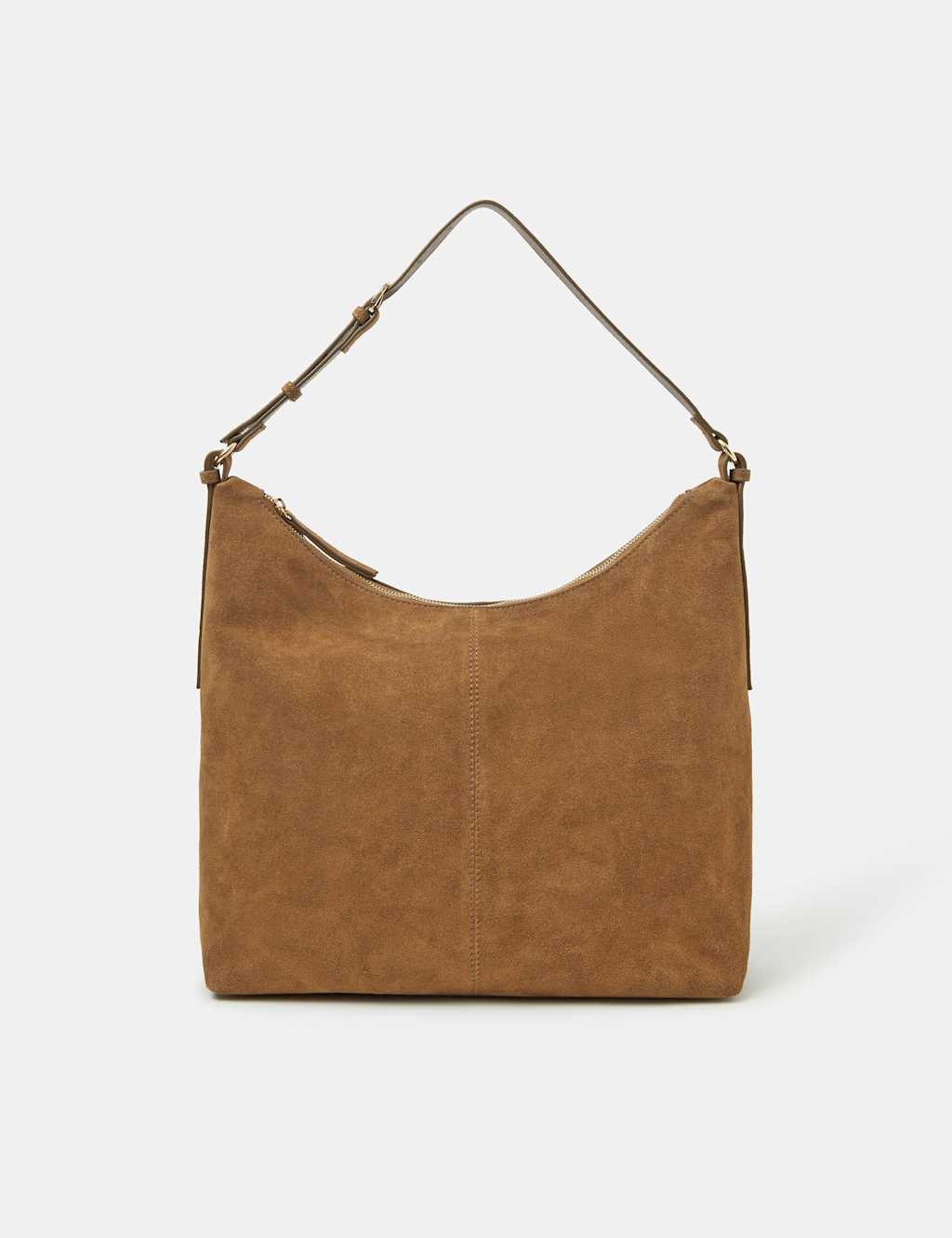 Accessorize Women's Suede Buckle Strap Shoulder Bag - Tan - Available at M&S