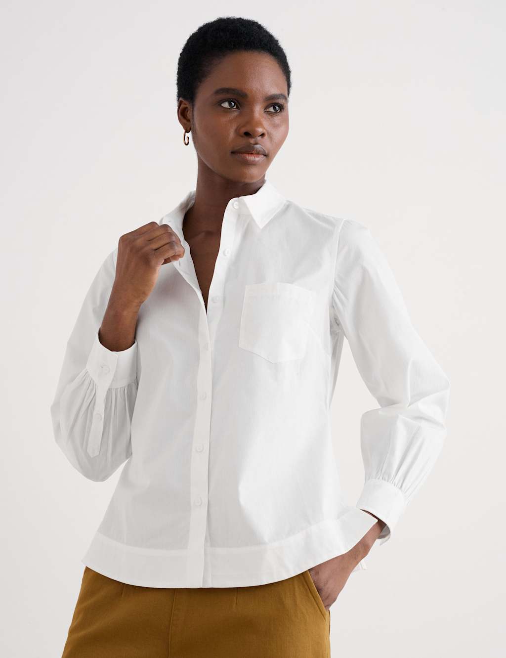 Seasalt Cornwall Pure Cotton Collared Shirt White