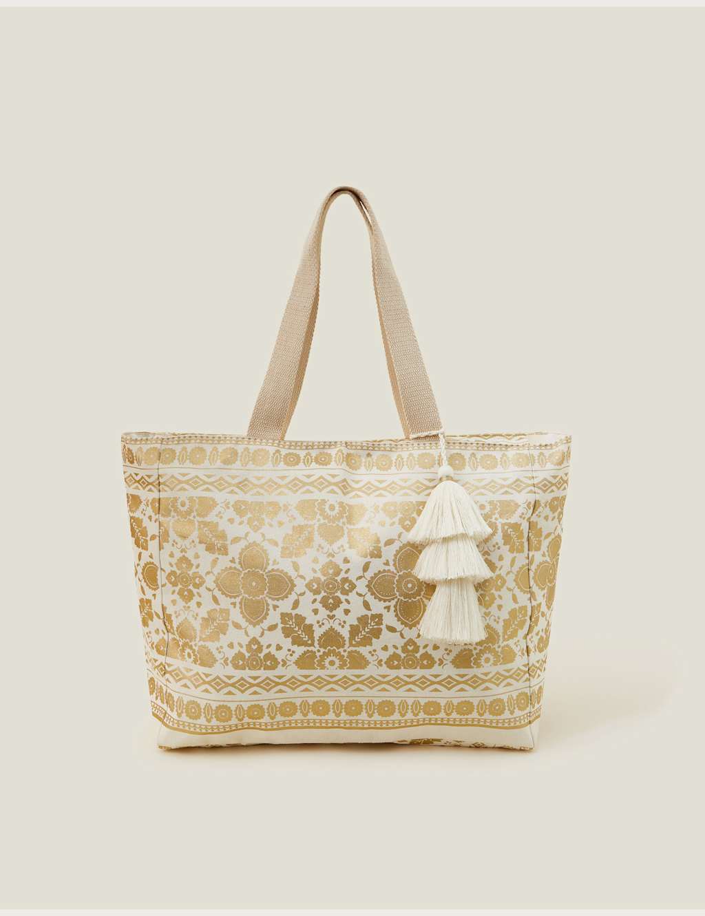 Pure Cotton Metallic Tote Bag