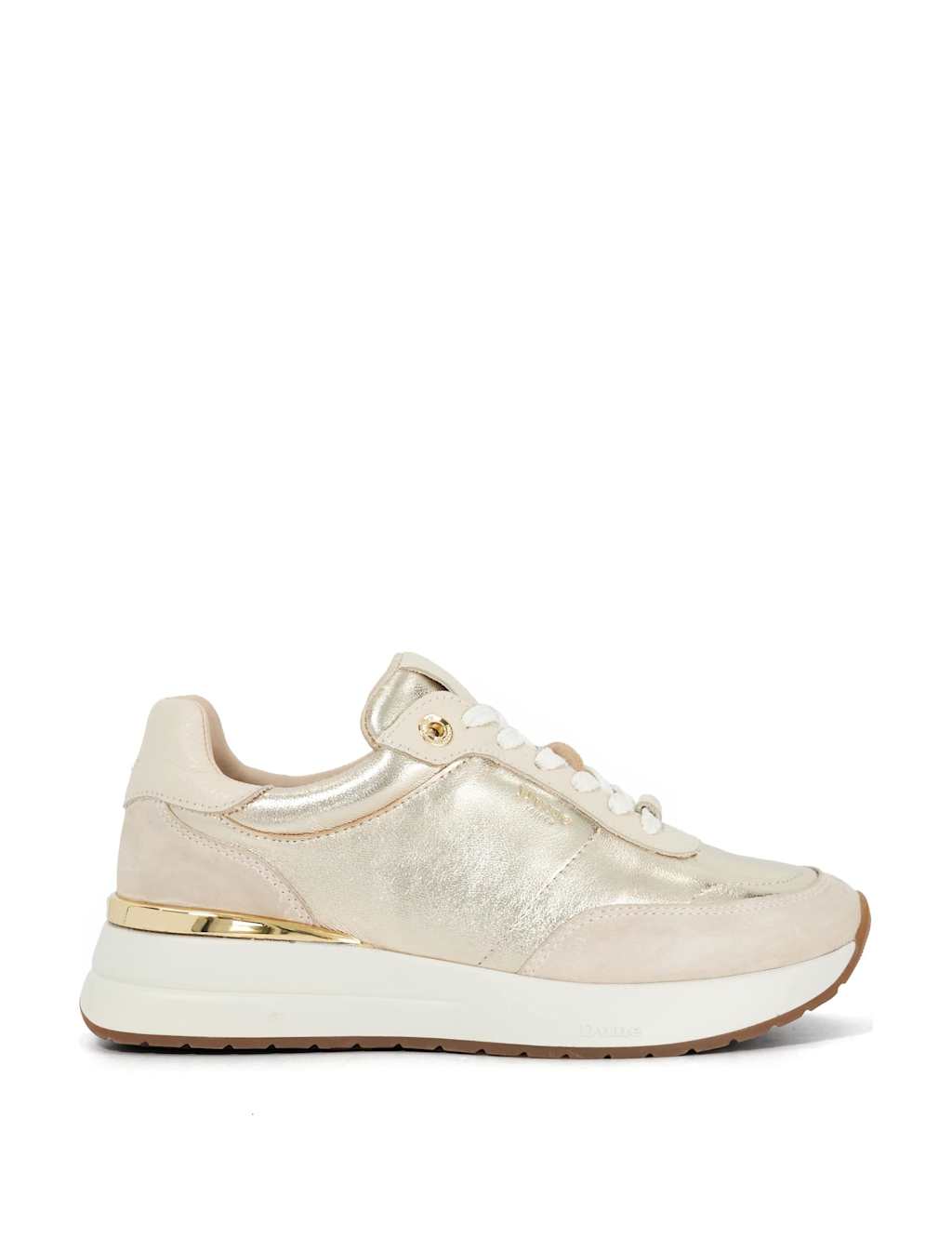 Leather Metallic Trainers