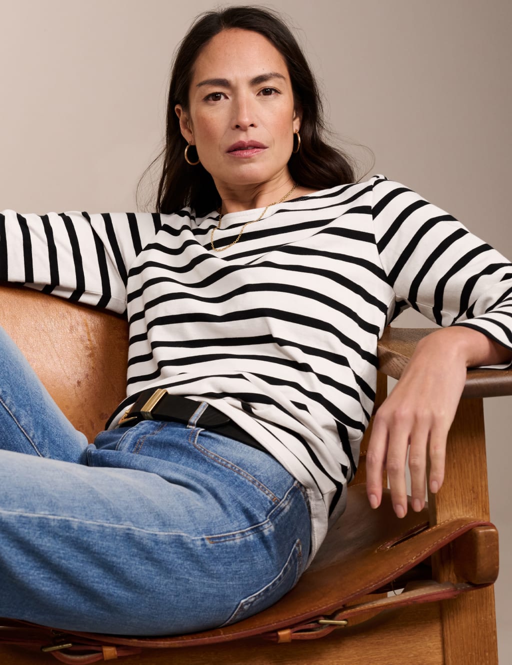 Pure Cotton Striped Top