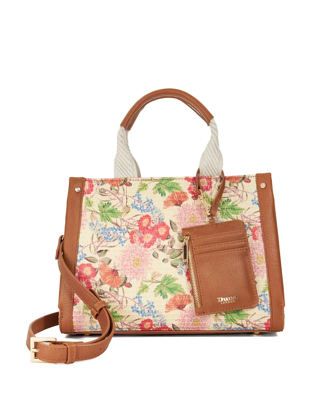 Straw Floral Tote Bag
