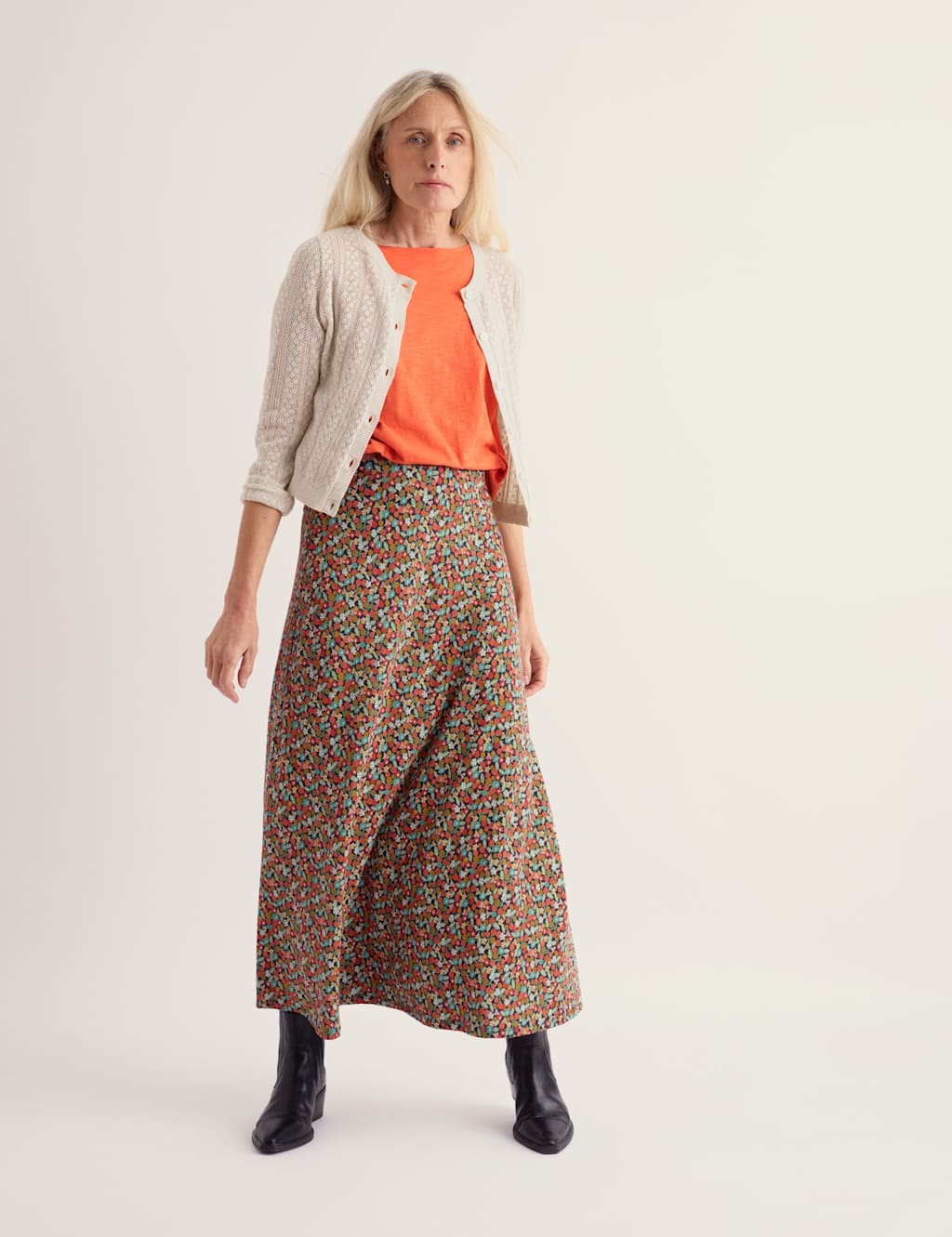 Seasalt Cornwall Women's Cotton Rich Ditsy Floral Midaxi Skirt - 16 - Multi - Available at M&S