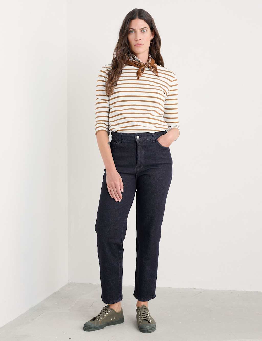 Seasalt Cornwall Mid Rise Straight Leg Ankle Grazer Jeans Blue