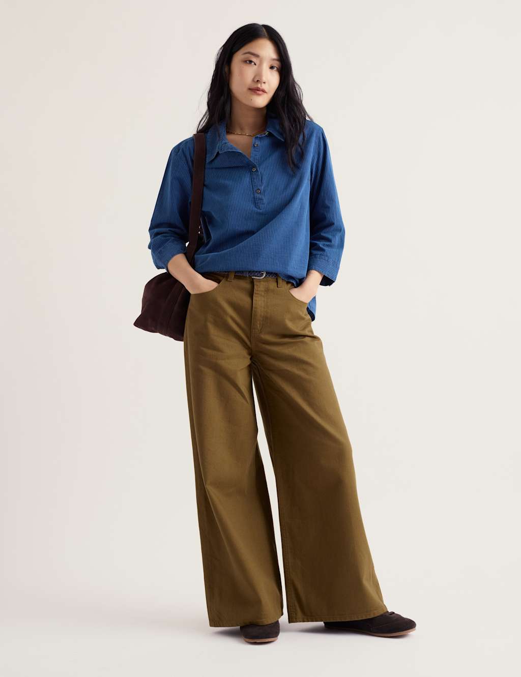 Seasalt Cornwall Women's Pure Cotton Striped Collared Shirt - 16 - Blue Mix - Available at M&S