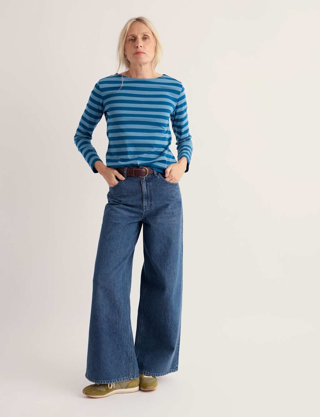Seasalt Cornwall Women's Pure Cotton Striped Top - 22 - Blue Mix - Available at M&S