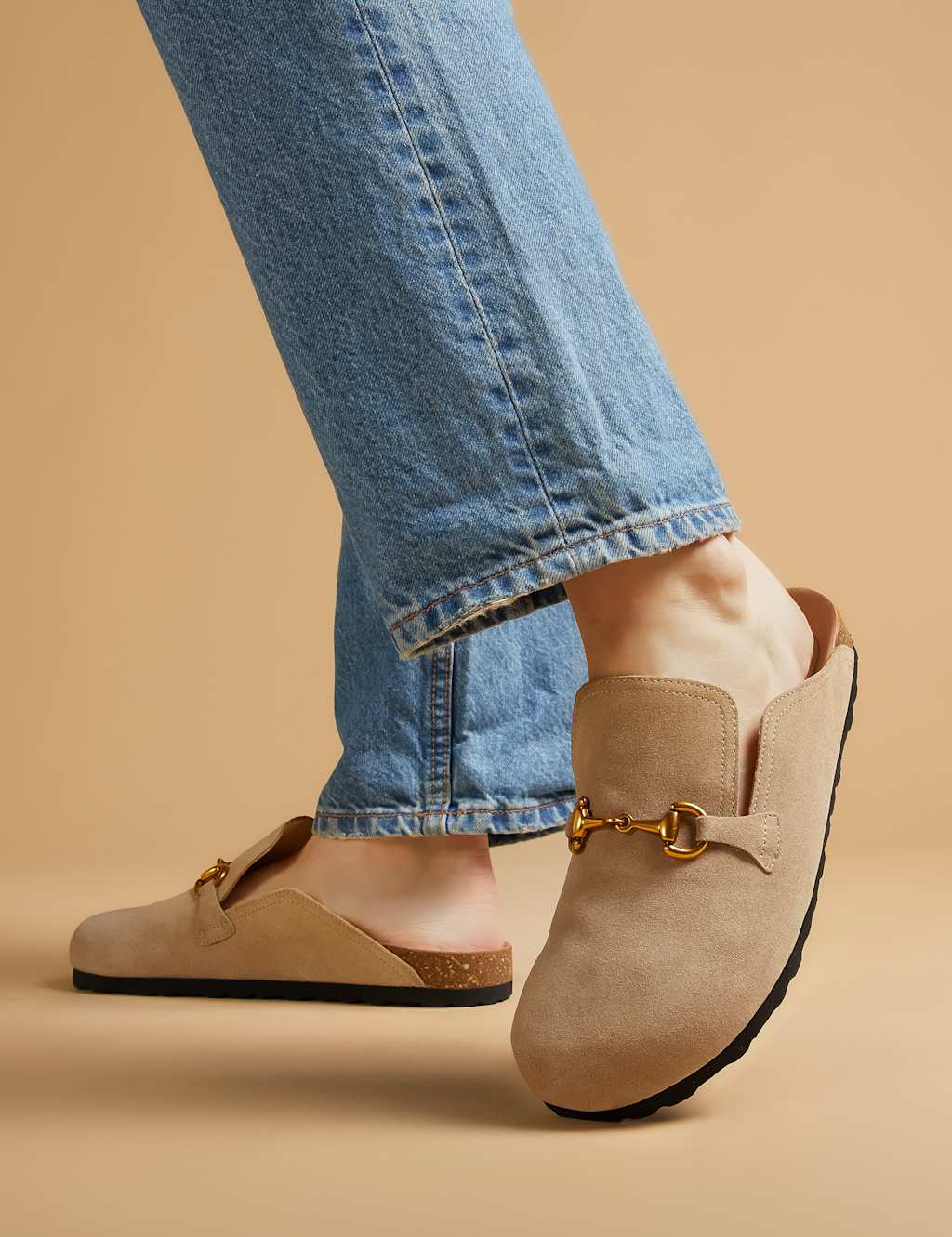 Leather Horsebit Mules