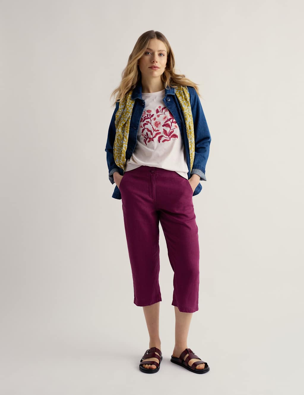 Seasalt Cornwall Women's Pure Cotton Printed Crew Neck T-Shirt - 16 - White Mix - Available at M&S