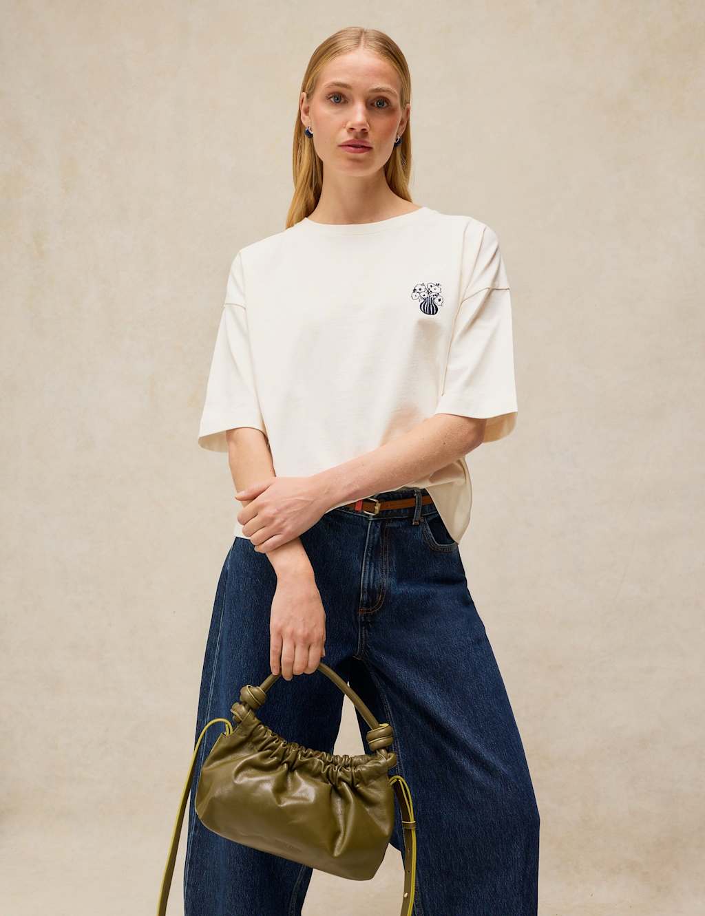 White Stuff Women's Pure Cotton Embellished T-Shirt - 8 - White Mix - Available at M&S
