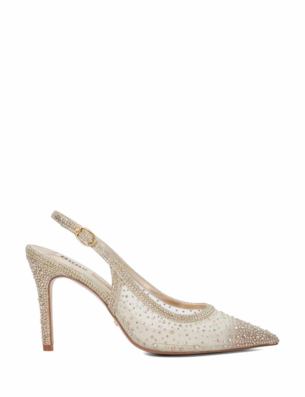 Embellished Ankle Strap Slingback Court Shoes